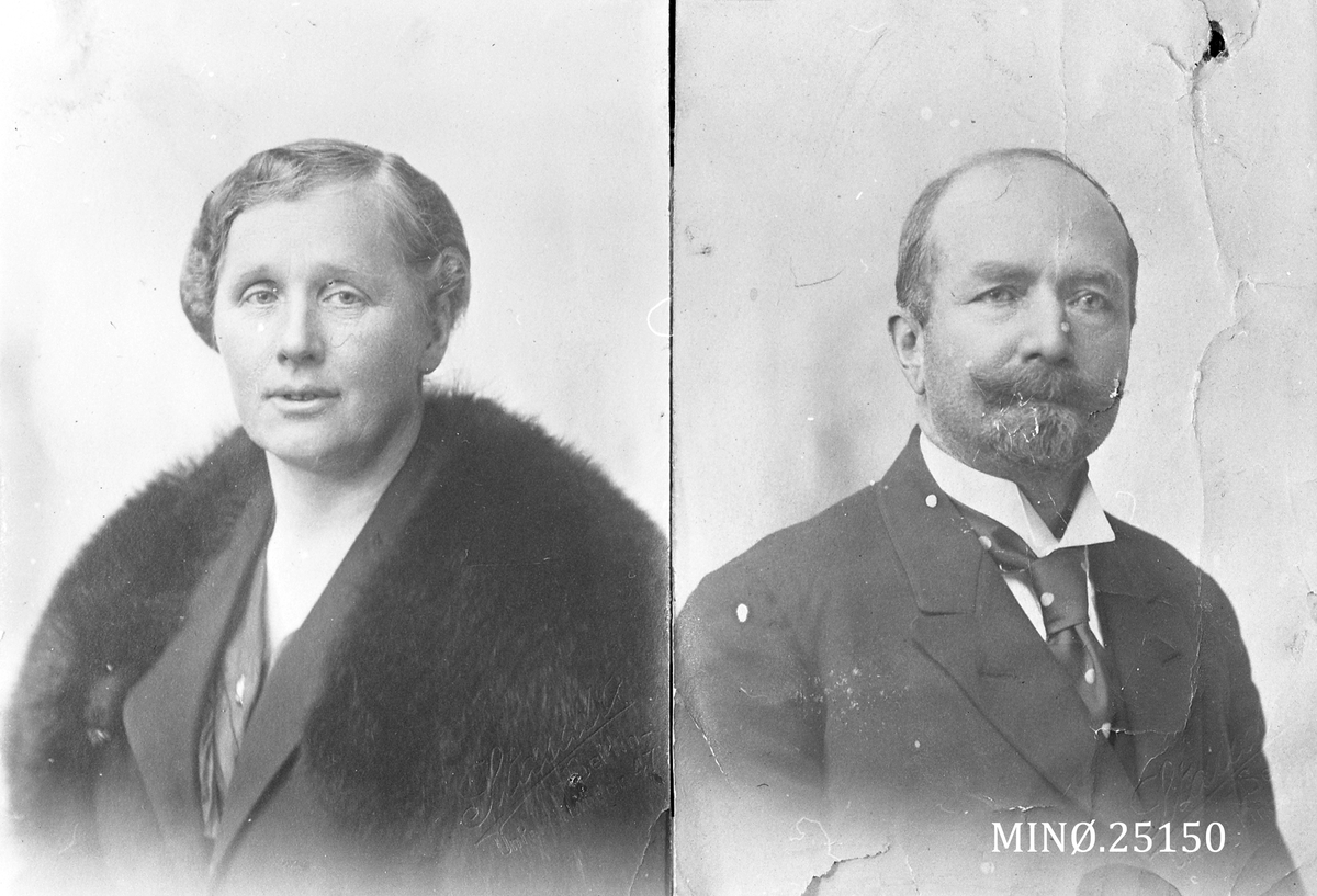 Ukjent, Distriktslege Carl Smith Petersen Øwre og kona, Maren Flaten.