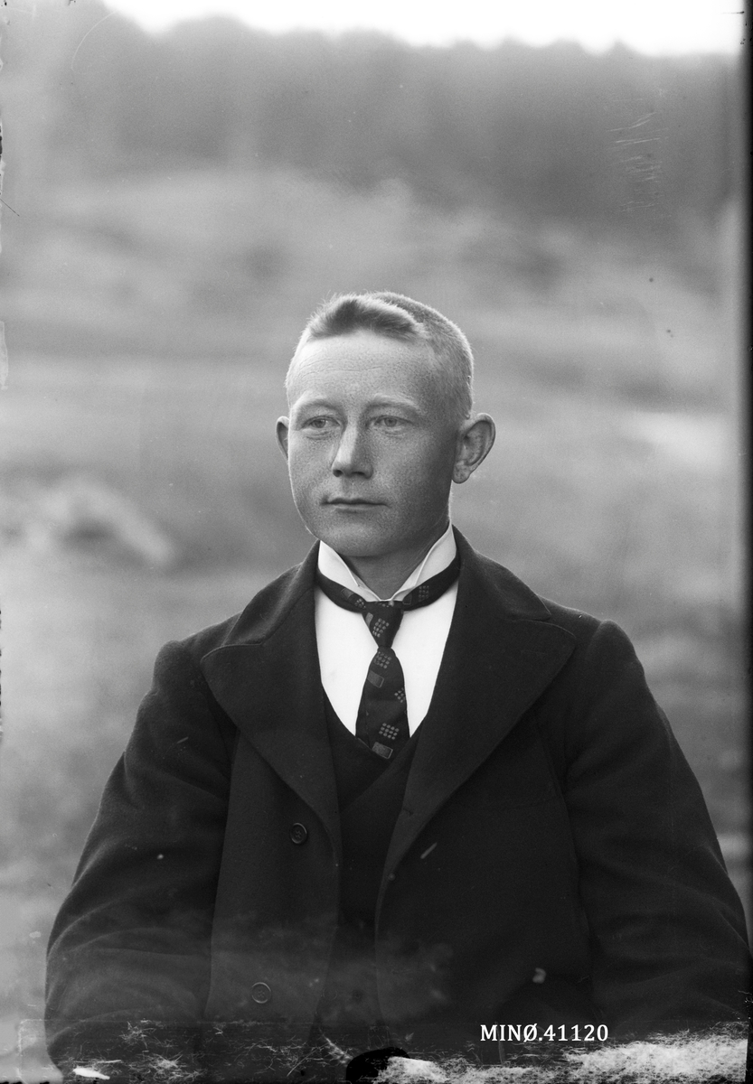 Oscar Holte, Portrett av ung mann - Jens Larsen