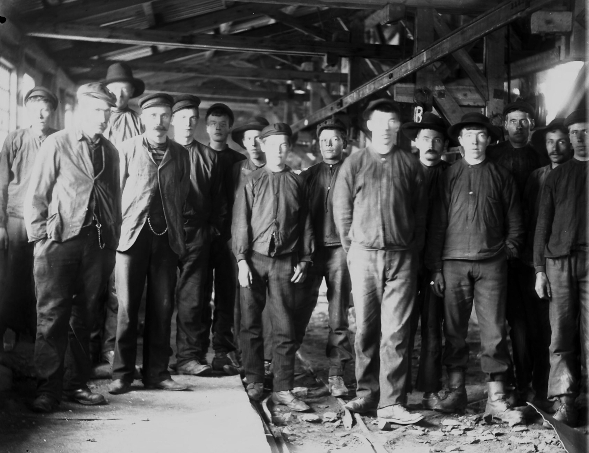 Oscar Holte, Arbeidere - sjeidere, Aas 1909.