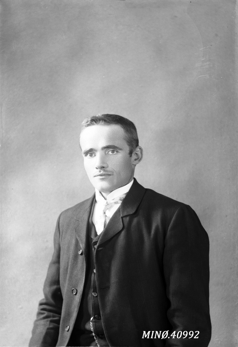 Oscar Holte, Portrett av mann - Edv. Moseng