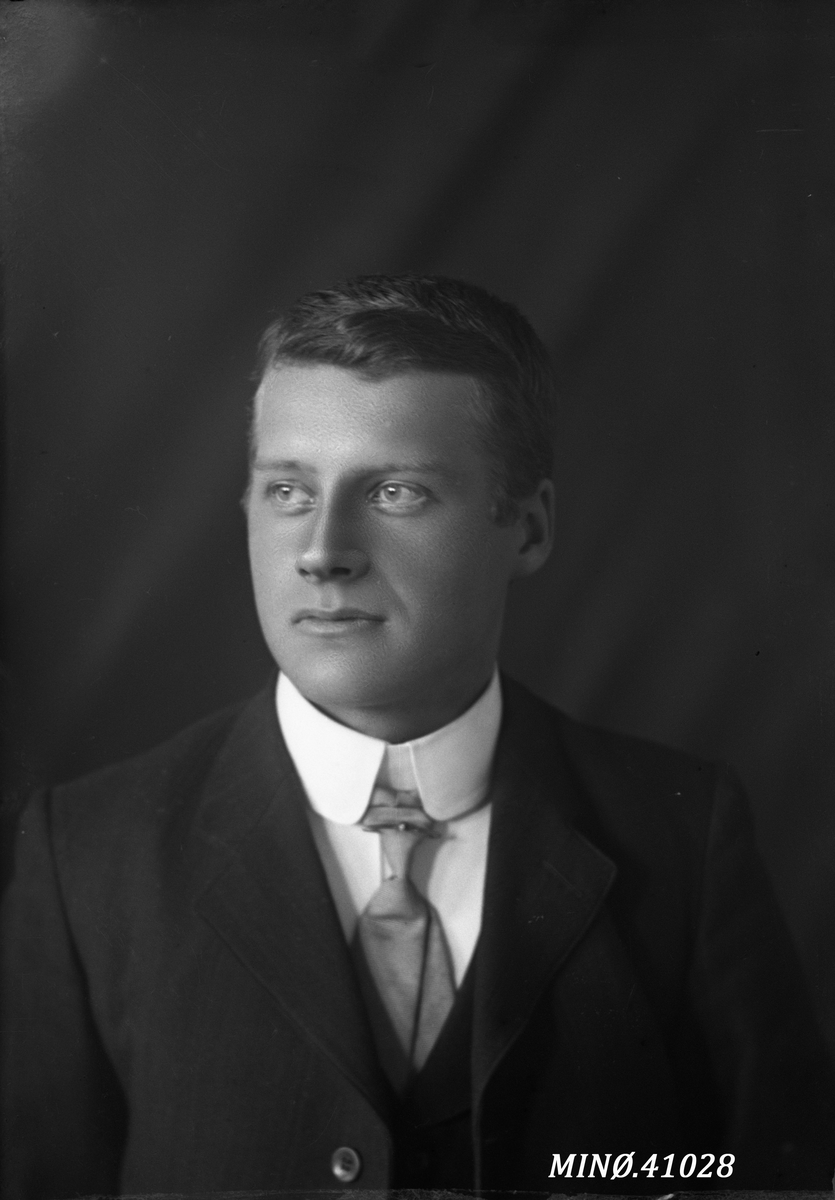Oscar Holte, Portrett av mann - Bjarne Olsen
