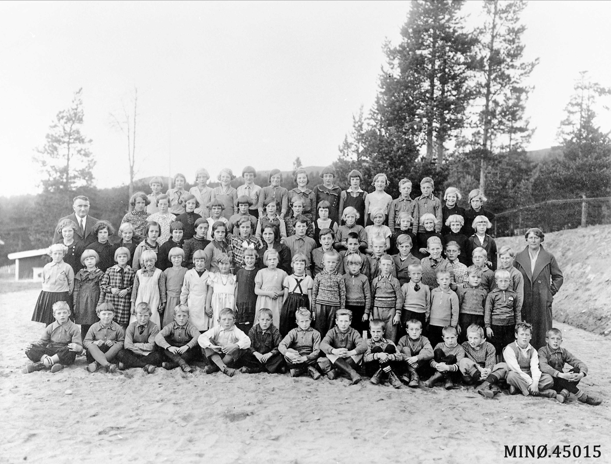 Ukjent, Verket skole 1936. Se også MINØ. 039743