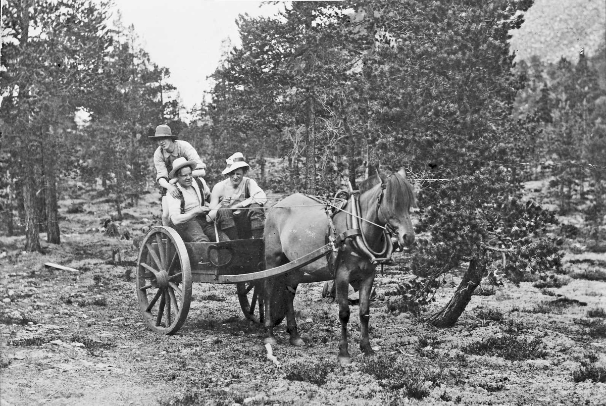 Alexander Bredstrøm Ansberg, K. Bredstrøm, student Kaas Rusland, Andreas Gundersen, Rena.