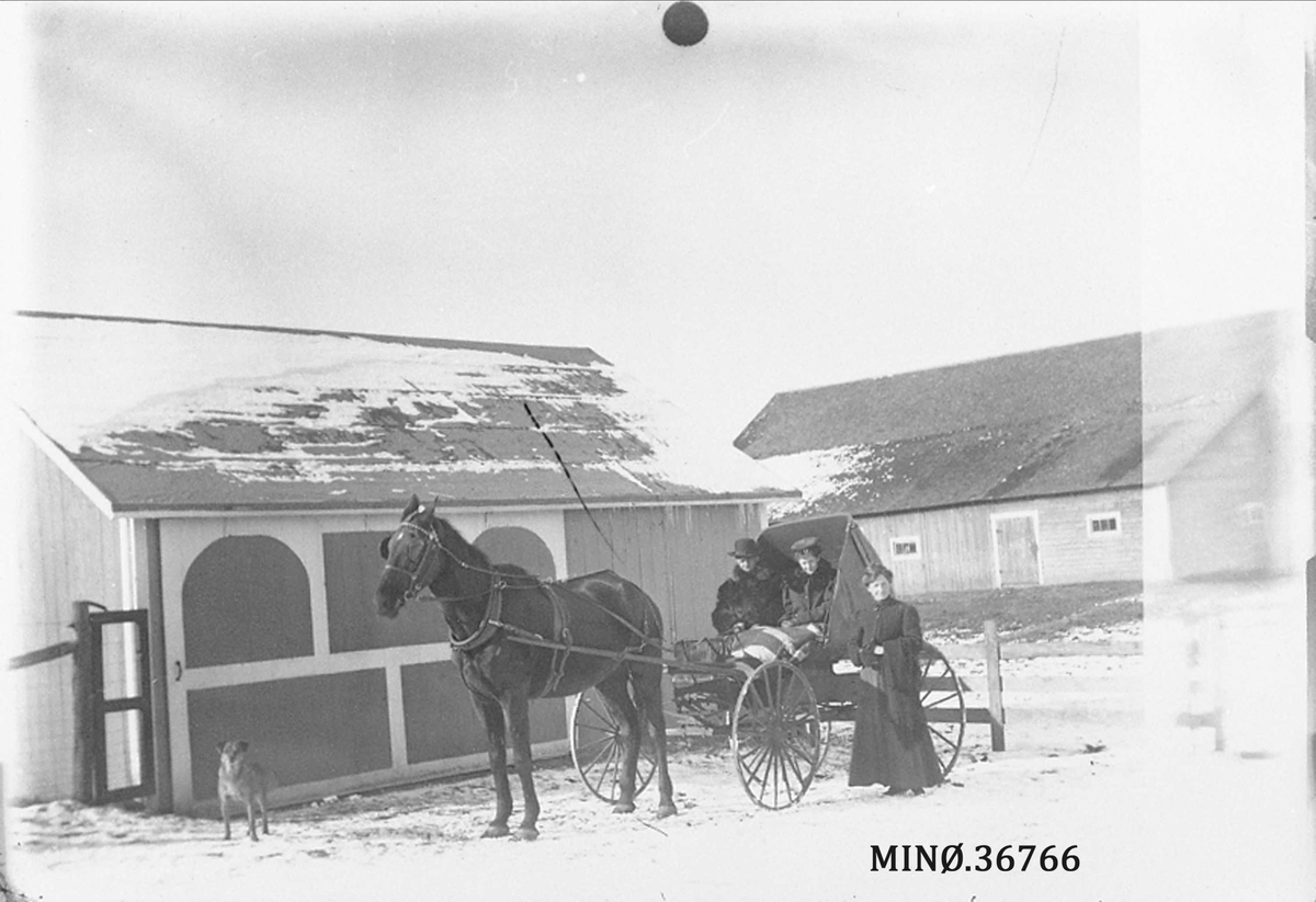 Ellert Kleven, George og Minnie (f. Eidet) Johnson.