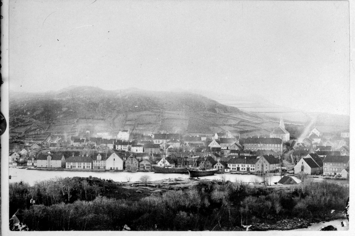 Rolf Sr. Sundt, Farsund før bybrannen i 1901. Antagelig fotografert rundt 1900.