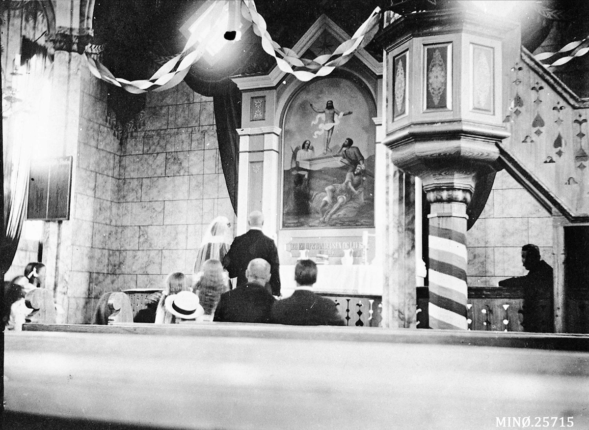 Iv. Olsen, Bryllup i Simensgjelta i Dalsbygda 4/7-1914 Eli Anna Gjelten og Erik Grue i Os kirke