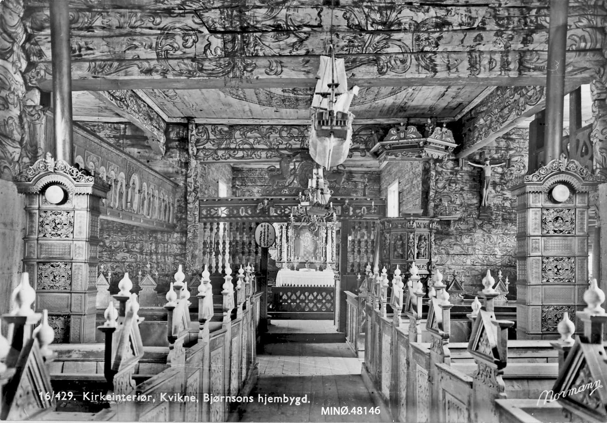 Carl Gustav Normann, Interiør Kvikne kirke.