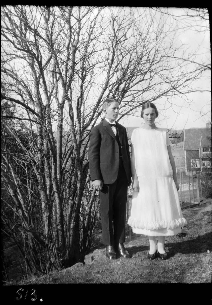 Karl Andreas Diesen, Karl Albert Diesen, Anna Diesen f. 1909, konfirmanter,