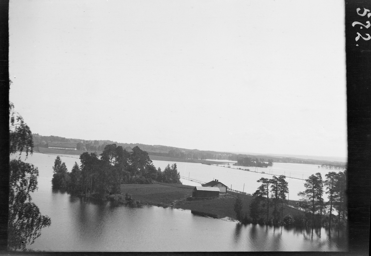 Karl Andreas Diesen, Åkersvika, Elvsholmen, Mjøsa, flom, 1927.