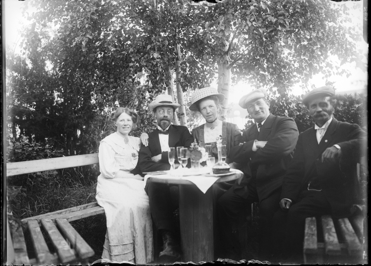 Otto W. F. Mejlænder, Gruppe 5, f.v. ukjent, ukjent,ukjent, Otto Mejlænder, Theodor Olsen.