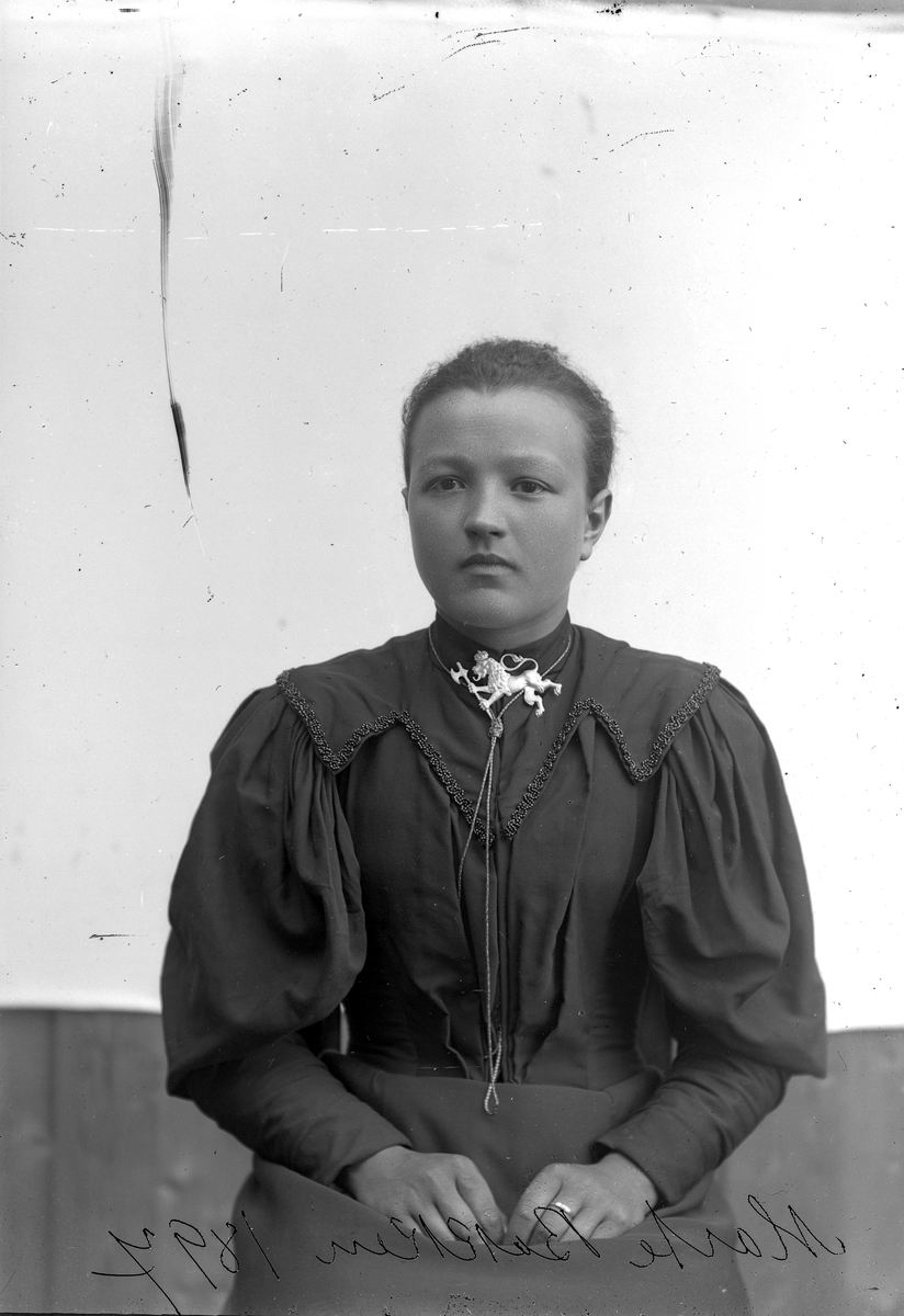 Jakob Jakobsen Engerdal, Portrett av dame. Marte Bakken, 1897 (skrevet speilvendt).
