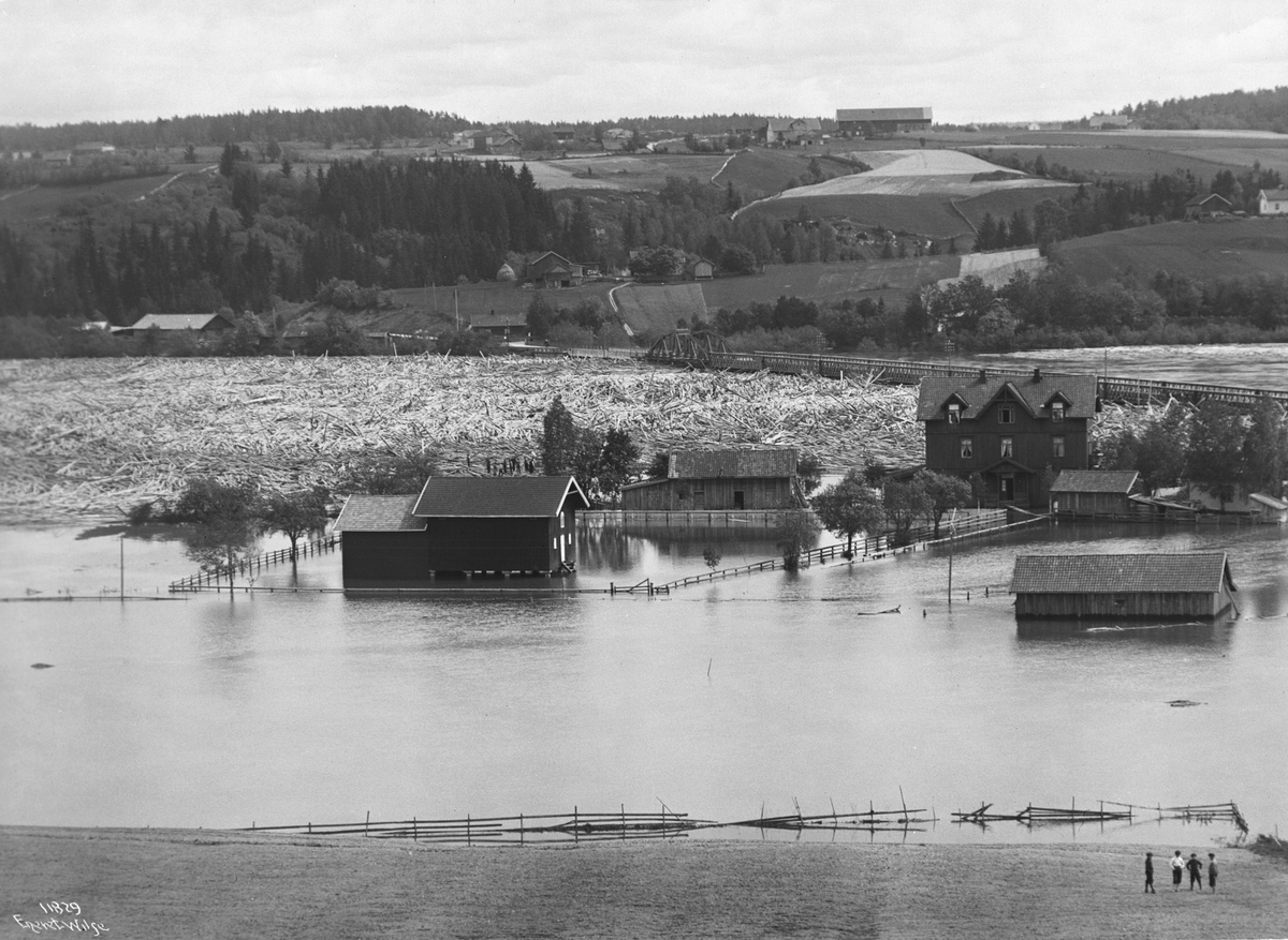 Anders Beer Wilse, Prot: Oversvømmelse ved Fetsund 26/5 1910