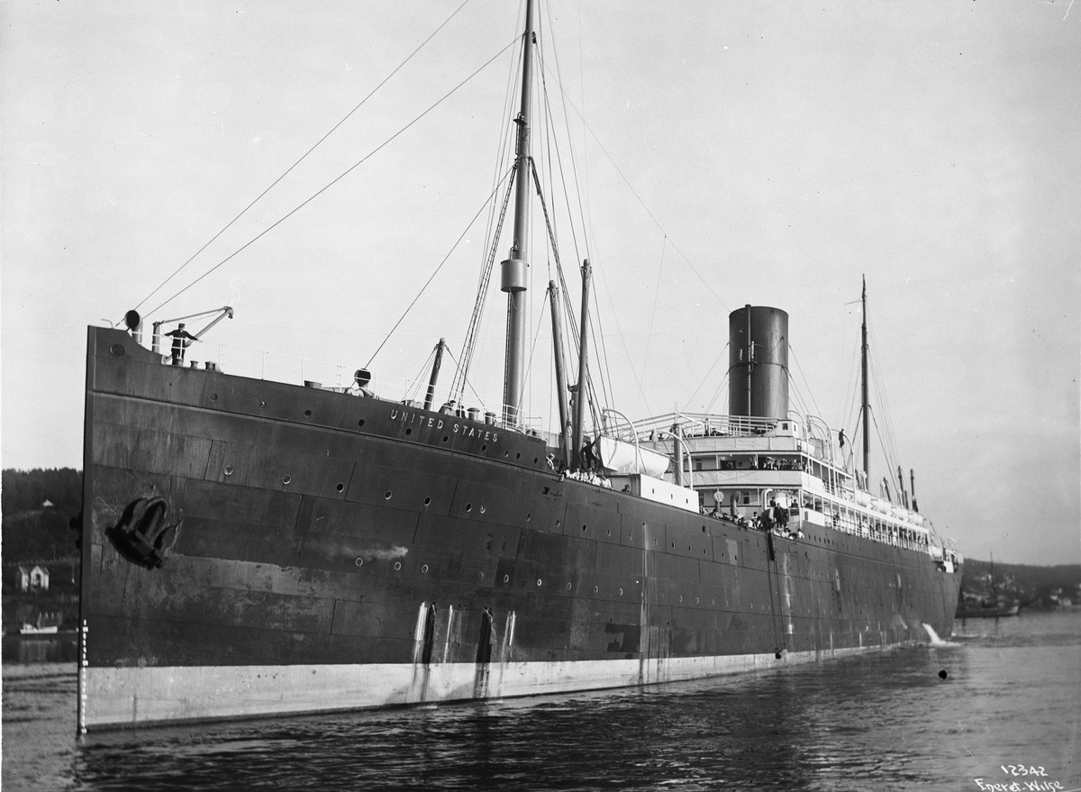 Anders Beer Wilse, Prot: Amerikabåtens avgang United States 10/10 1910