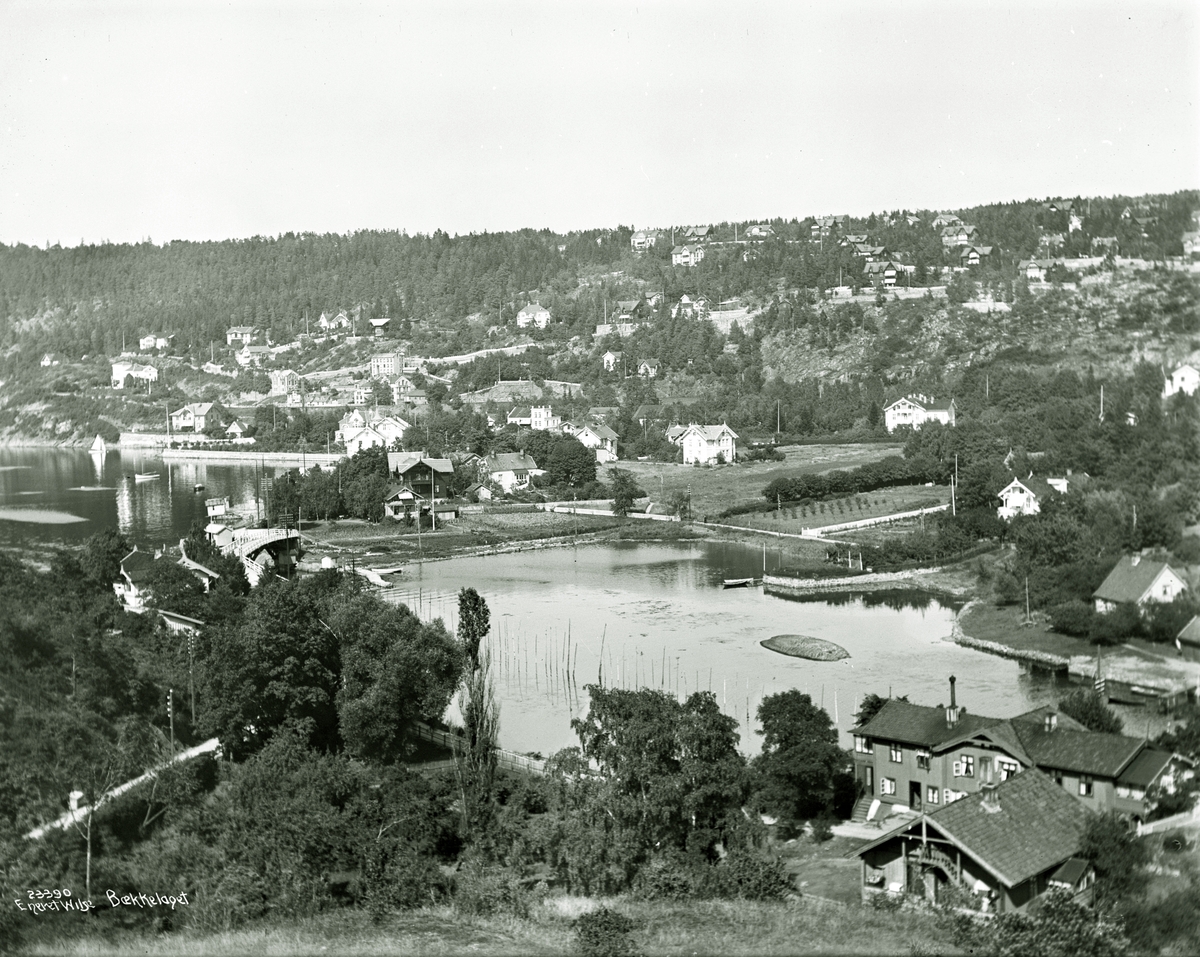 Anders Beer Wilse, Prot: Nordstrand - Ljan Pano Konv: Panorama over Bækkelagshøiden, for Kommuneark. Neg: Bækkelaget