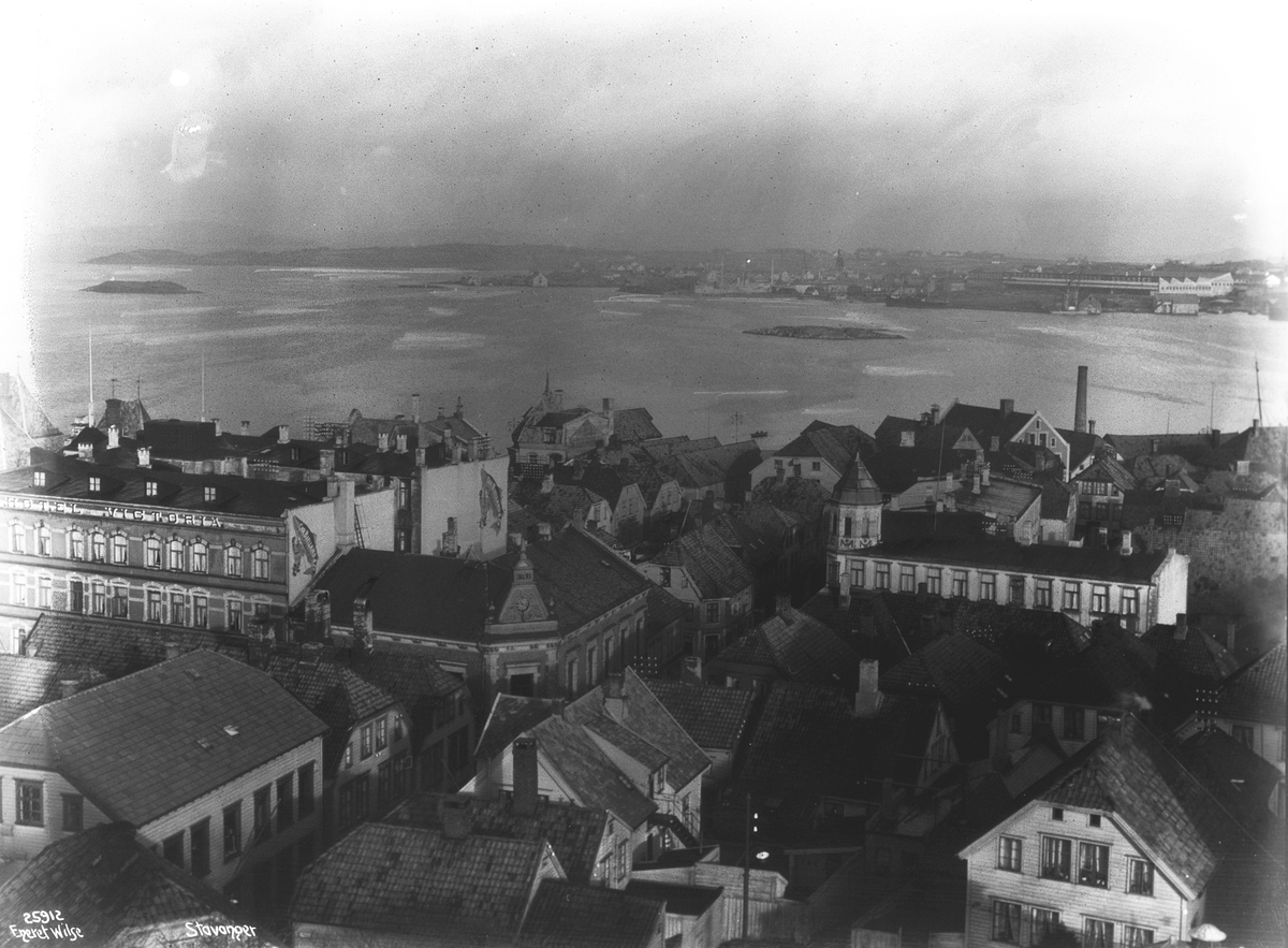 Anders Beer Wilse, Prot: Stavanger - Havnen fra Brandvagt