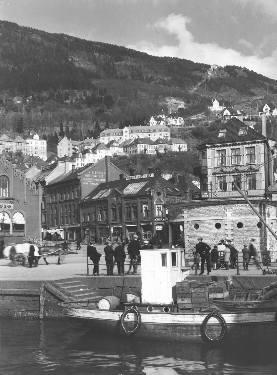 Anders Beer Wilse, Prot: Bergen. Fløibanen Konv: Bergen, Fløibanen fra Fiskebryggen