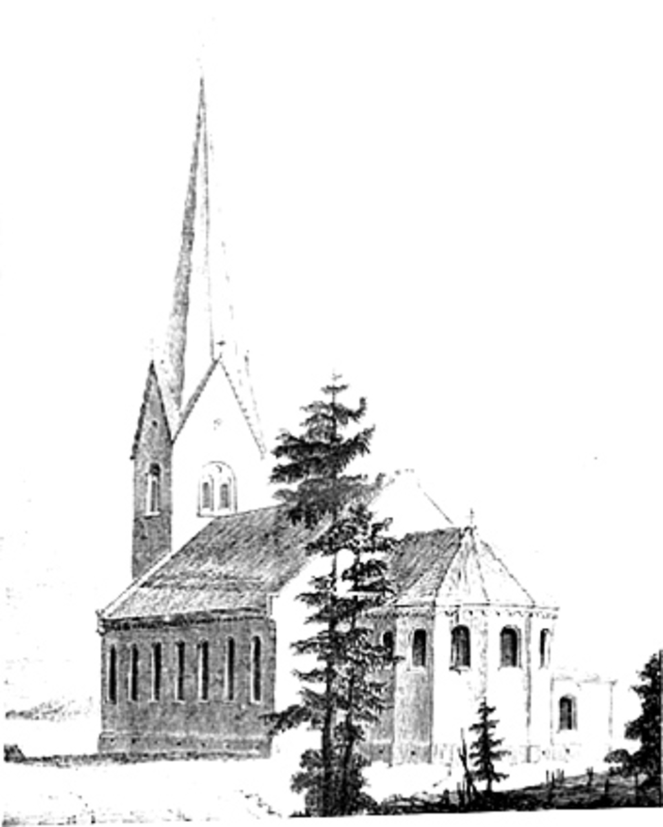 Anno Domkirkeodden, TRYKK, EKSTERIØR HAMAR DOMKIRKE. SKILLINGS-MAGAZIN