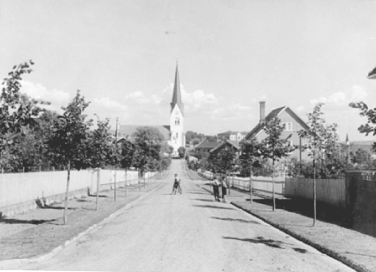 Anno Domkirkeodden, OVERSIKT HERMANN FRANGSGATE, HAMAR DOMKIRKE I BAKGRUNNEN