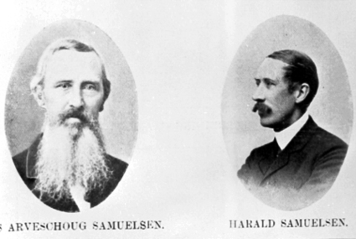 Anno Domkirkeodden, PORTRETT HANS ARVESCHAUG SAMUELSEN, OG SØNNEN HARALD SAMUELSEN