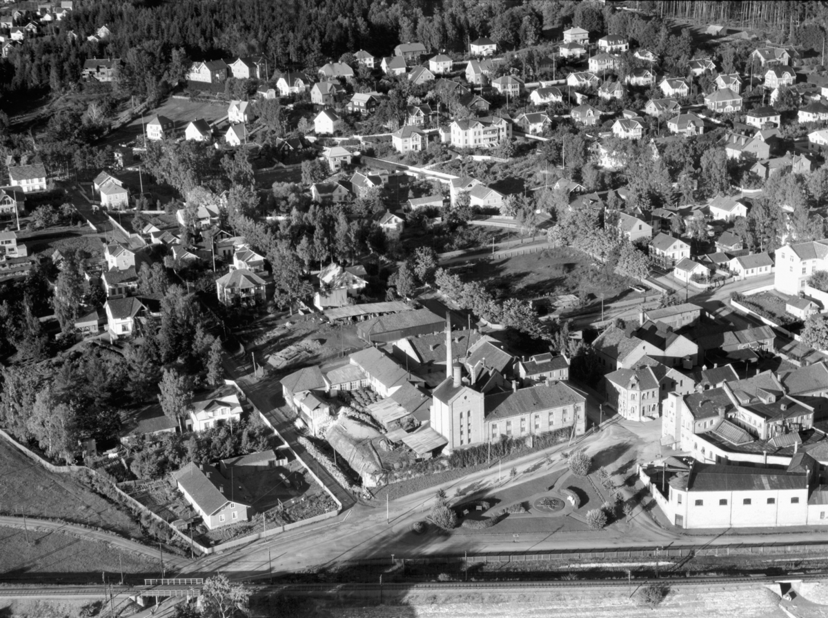 Widerøes Flyveselskap A/S, FLYFOTO, OVERSIKT HAMAR BRYGGERI, MELKEFABRIKKEN OG VESTBYEN