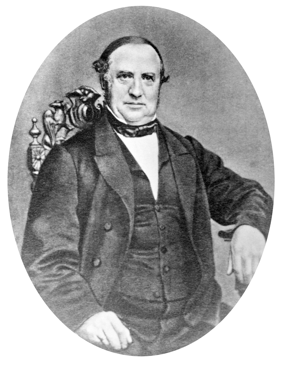 Anno Domkirkeodden, Portrett, kjøpmann Even Pedersen Skappel (1815-1875). Første handelsborger i Hamar 12 april 1849. Kom fra gården Skapal i Ringsaker. Se En innlandsby vokser fram bilde nr. 25.