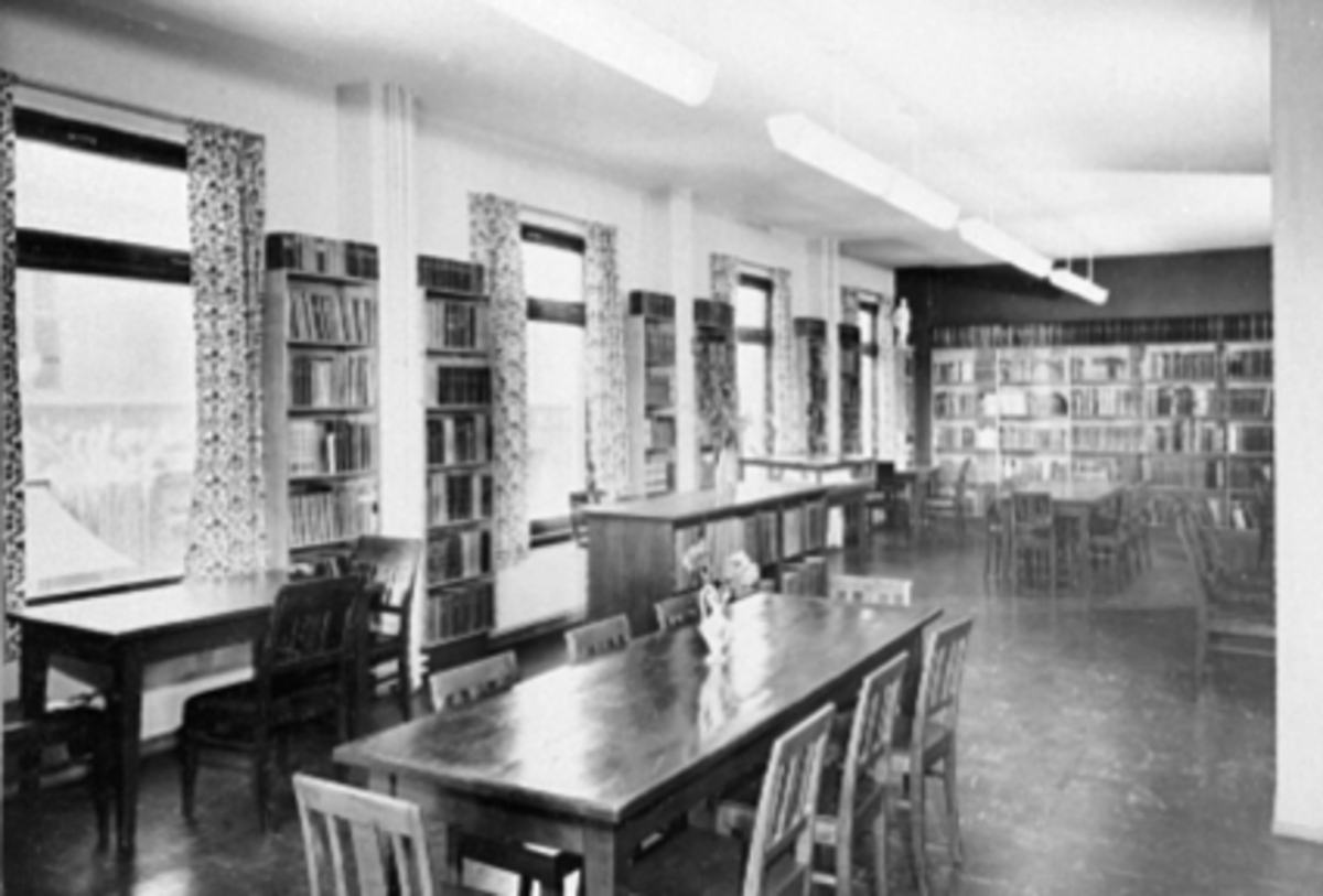 Anno Domkirkeodden, INTERIØR, HAMAR FOLKEBIBLIOTEK, STRANDGT. 43