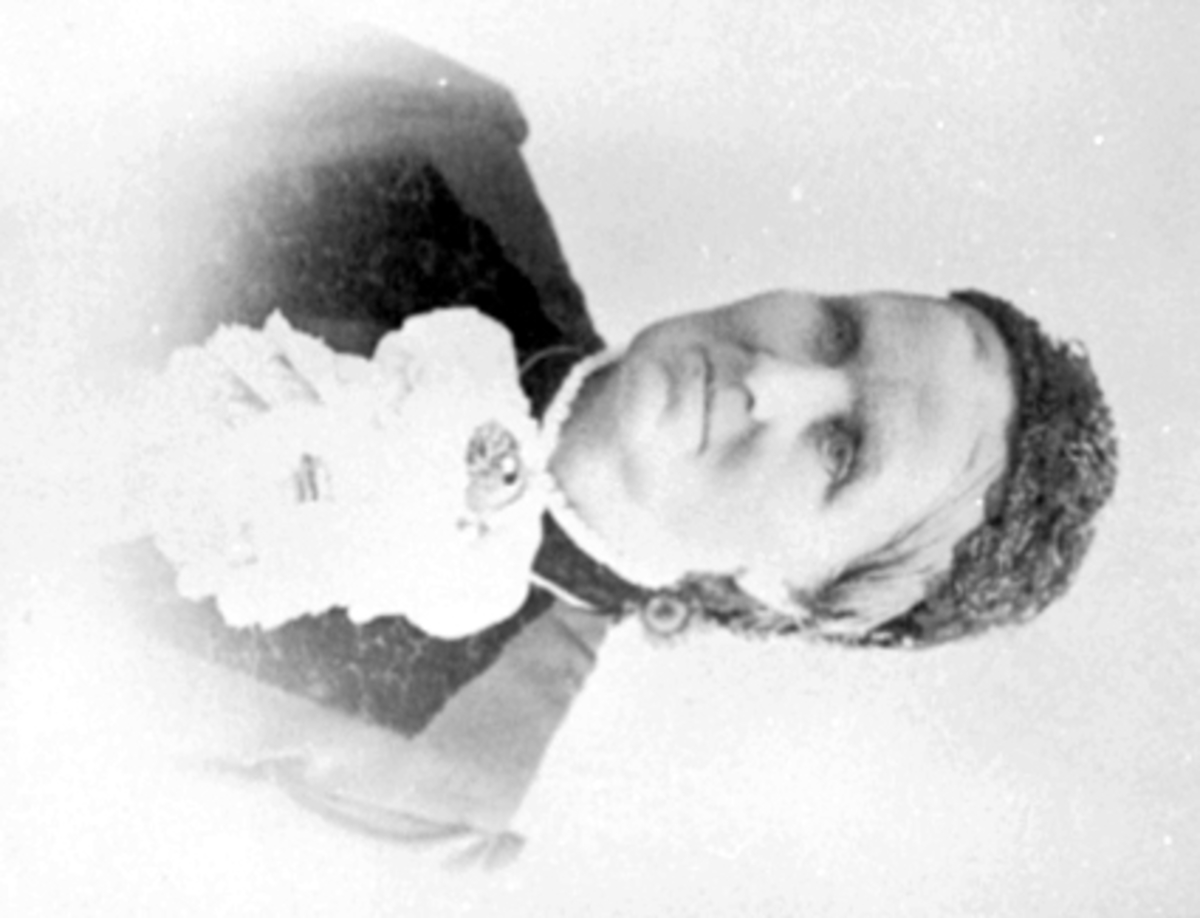 Anno Domkirkeodden, PORTRETT: LINA MATHESON (NICOLINE) F: 08/10-1818 GRAFF, ELVERUMOF 9991. Gift 24/08-1846 m/kjøpmann Holger Bierch Matheson. Død iElverum 25/05-1913.