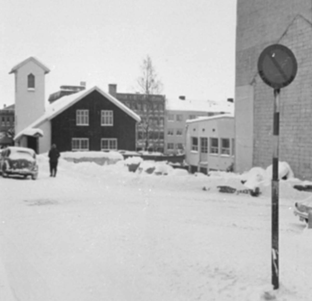 Anno Domkirkeodden, HAMAR ARBEIDERBLAD, TOMT, FØR BYGGING, VINTER
