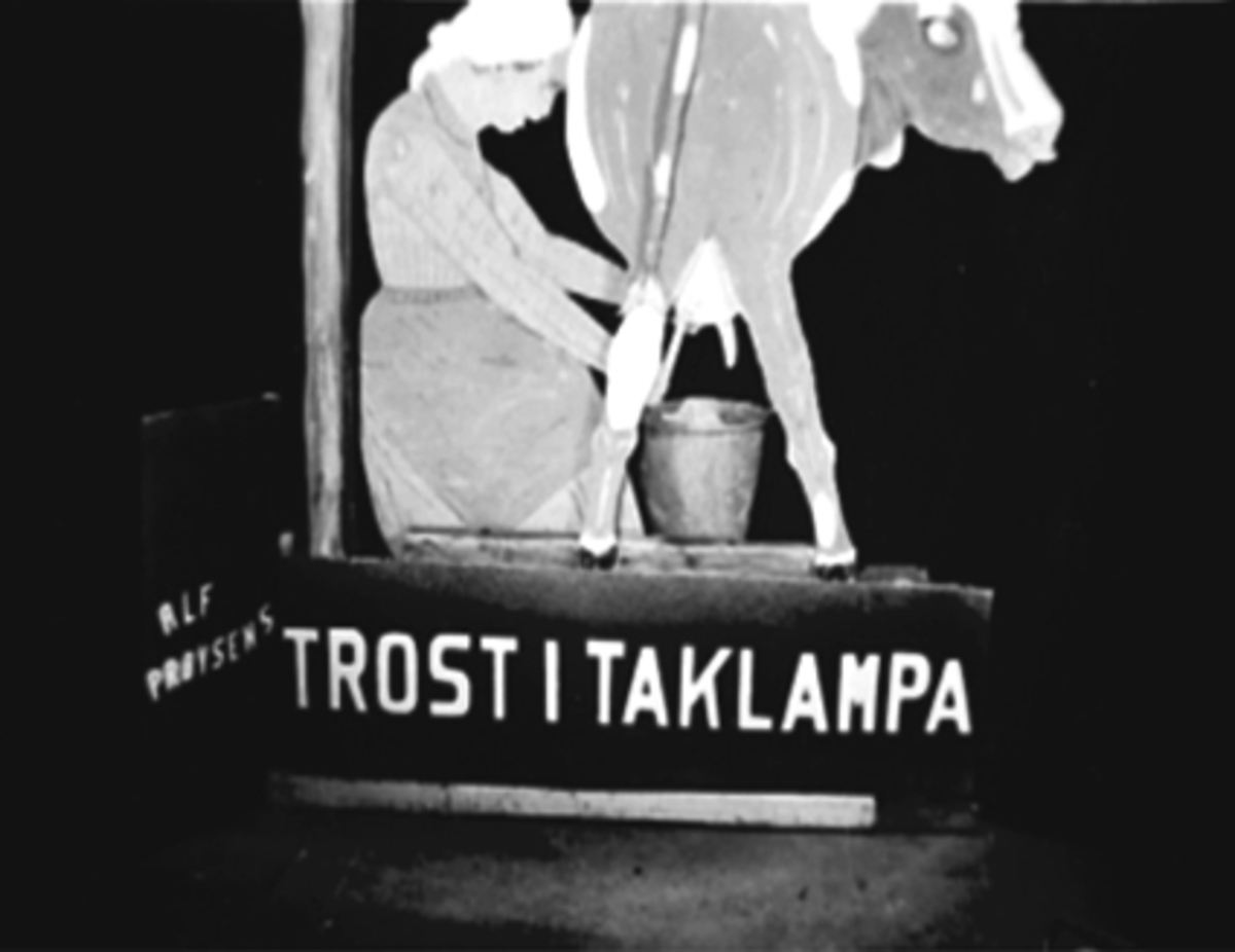 Anno Domkirkeodden, FILMREKLAME FOR: ALF PRØYSENS : TROST I TAKLAMPA, MALT AV ALF H. ARNESEN, FESTIVITETEN KINO