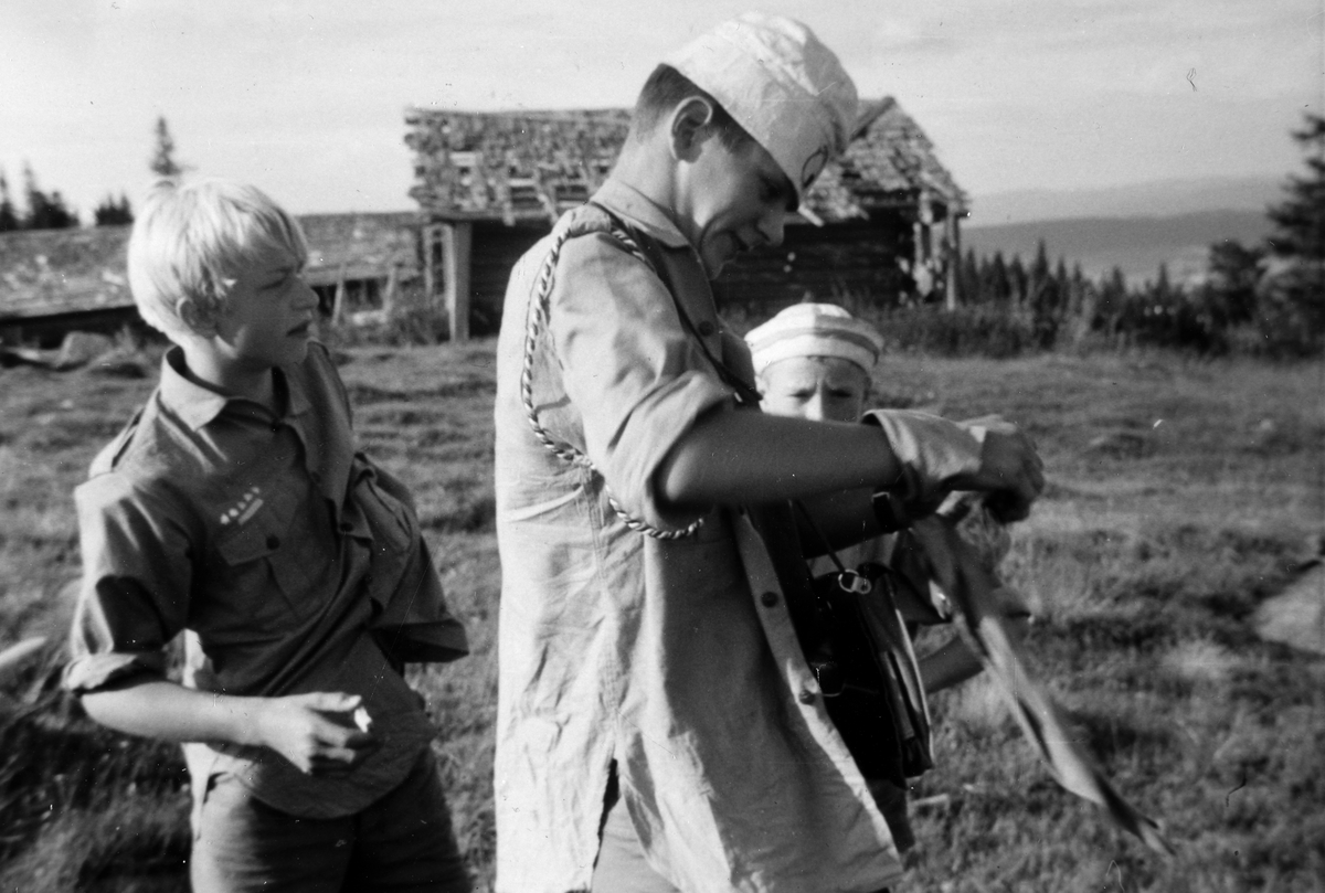 Anno Domkirkeodden, Hamar speidere på landsleir på Lillehammer 1968. Tom Ivar Bern i midten. 2. Hamar tropp.