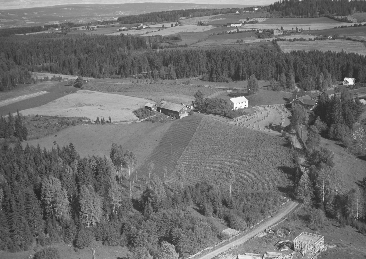 Anno Domkirkeodden, Flyfoto av Nordberg, Stavsjø, Hedmark.