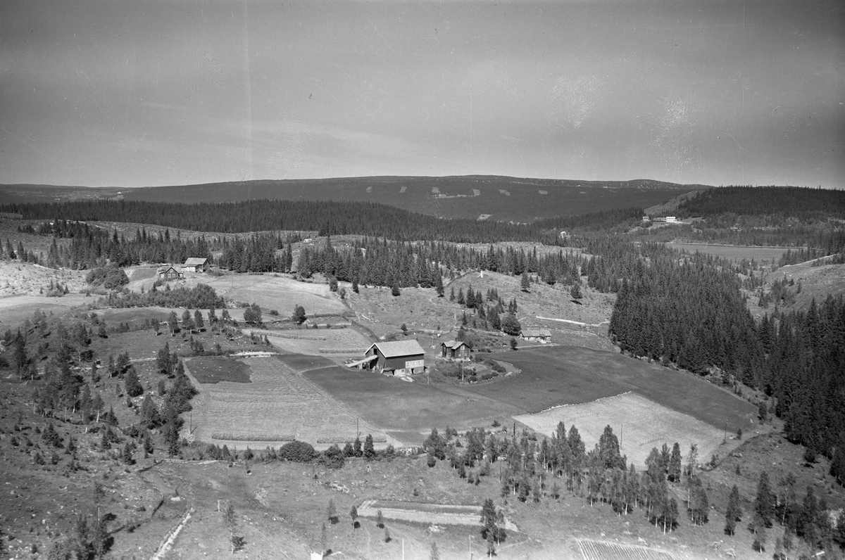 Anno Domkirkeodden, Flyfoto av Kallykkja gard, Lismarka, Ringsaker.