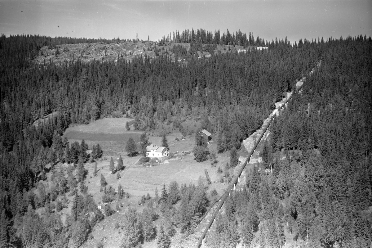 Anno Domkirkeodden, Flyfoto av Øverenga, Mesnalia, Ringsaker.
