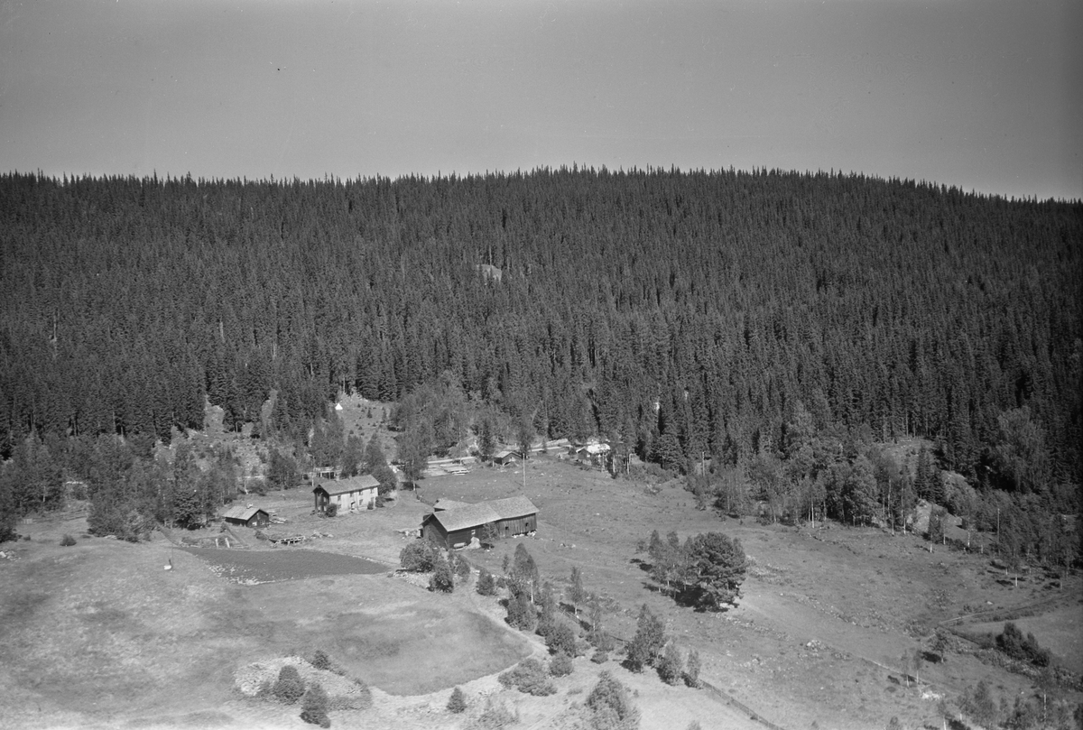 Anno Domkirkeodden, Flyfoto av Bjørkhaugen gard, Mesnalia, Ringsaker.