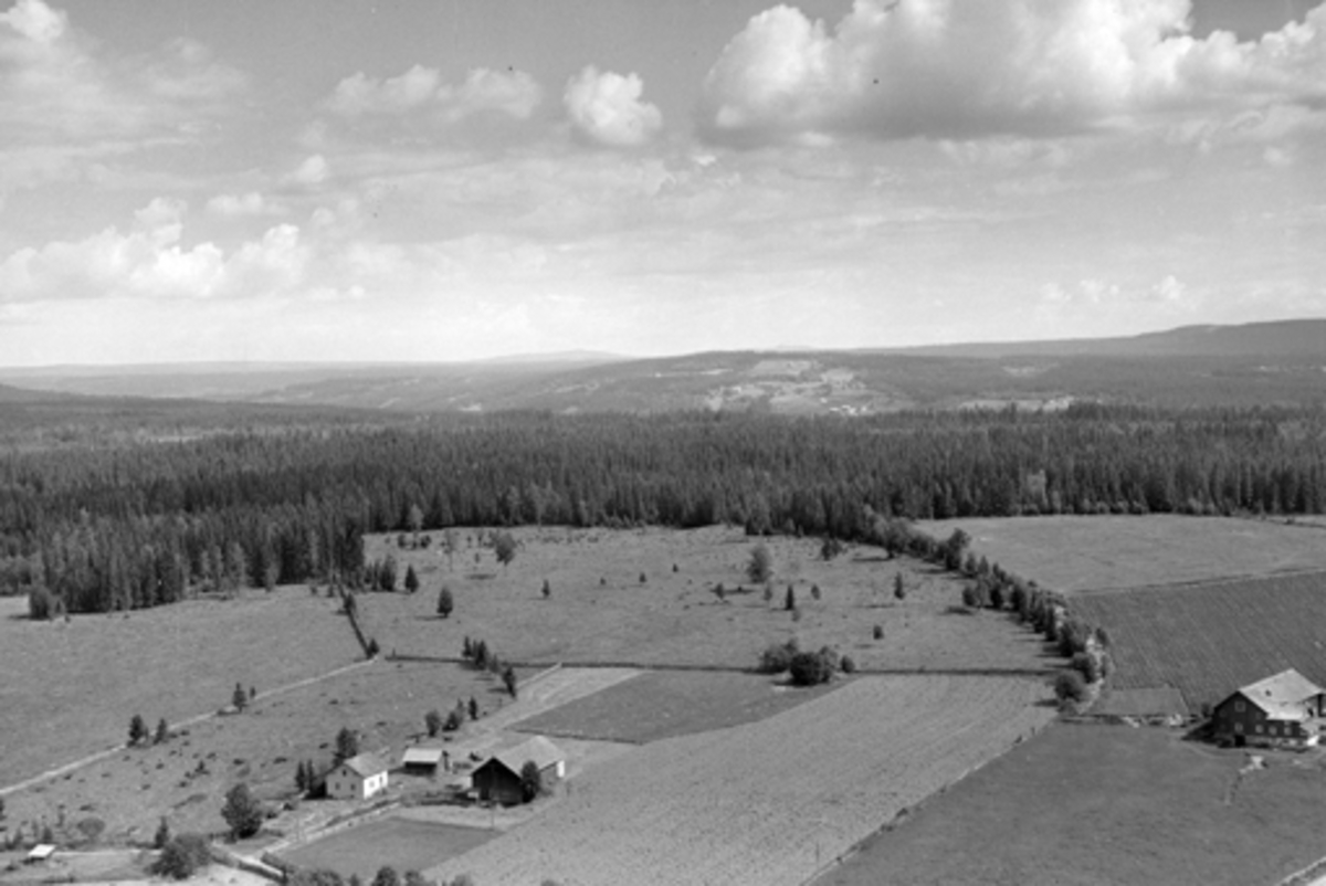 Anno Domkirkeodden, Flyfoto av Ås gard, Veldre, Ringsaker.