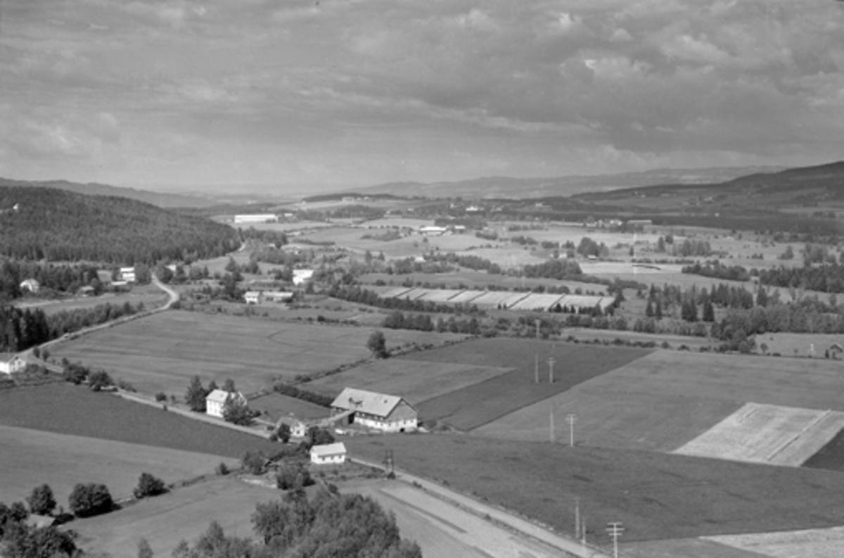 Anno Domkirkeodden, Flyfoto av Vallsig gard, Furnes, Hamar.
