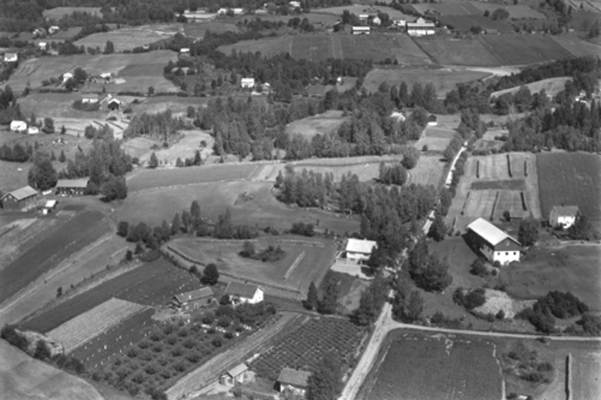 Anno Domkirkeodden, Flyfoto av Evenstad, Furnes, Ringsaker.