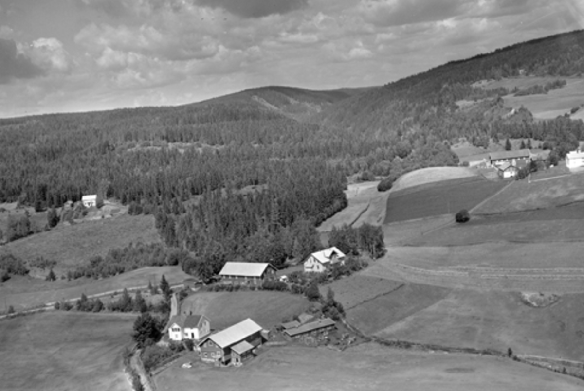 Anno Domkirkeodden, Flyfoto av Røsbak lille og Holstad nedre, Furnes, Ringsaker.