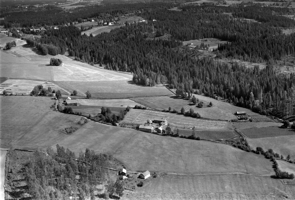 Widerøes Flyveselskap A/S, Flyfoto av Mariendal og Enga, Gaupen, Ringsaker.