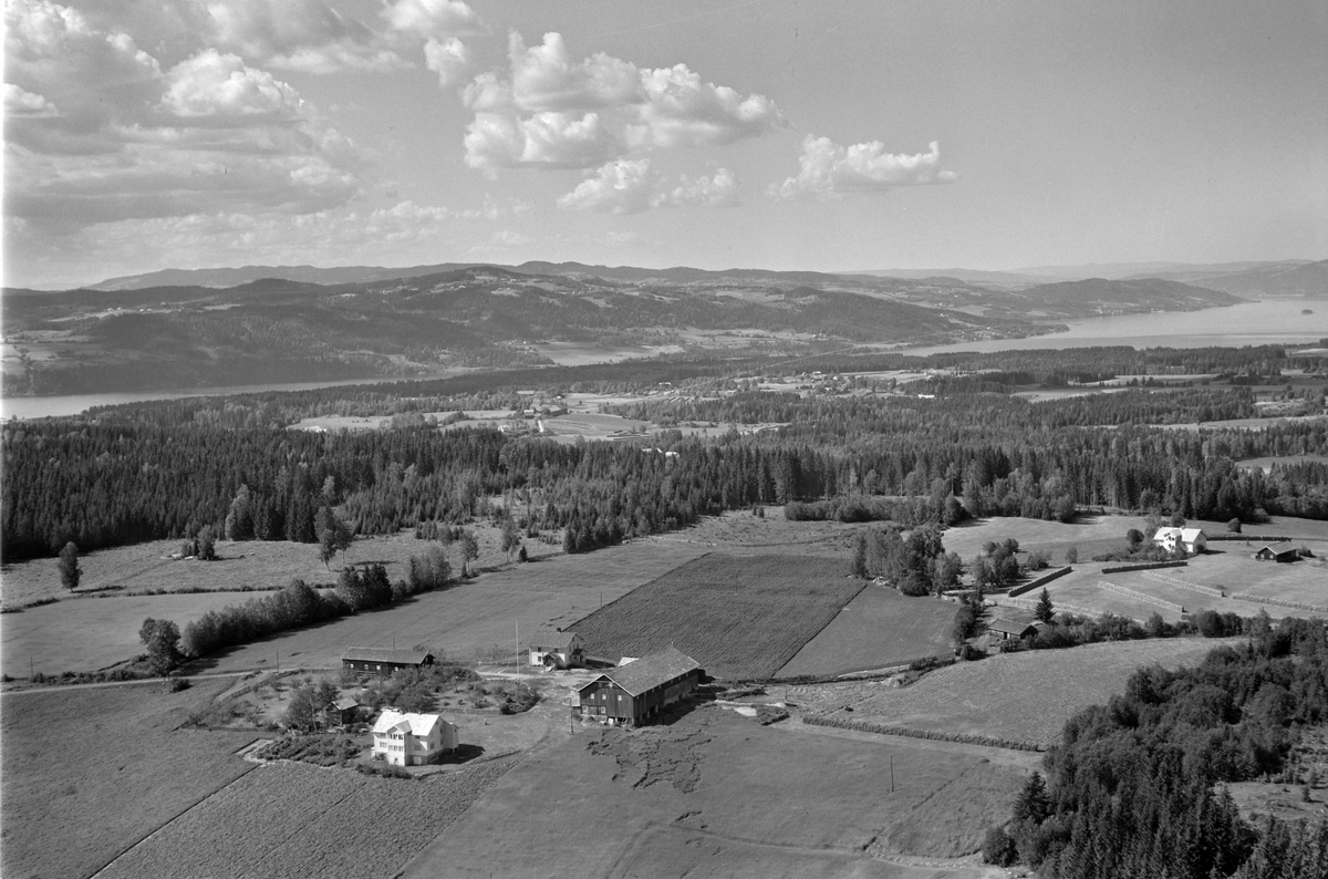 Widerøes Flyveselskap A/S, Flyfoto av ukjent gard, Nes, Ringsaker.