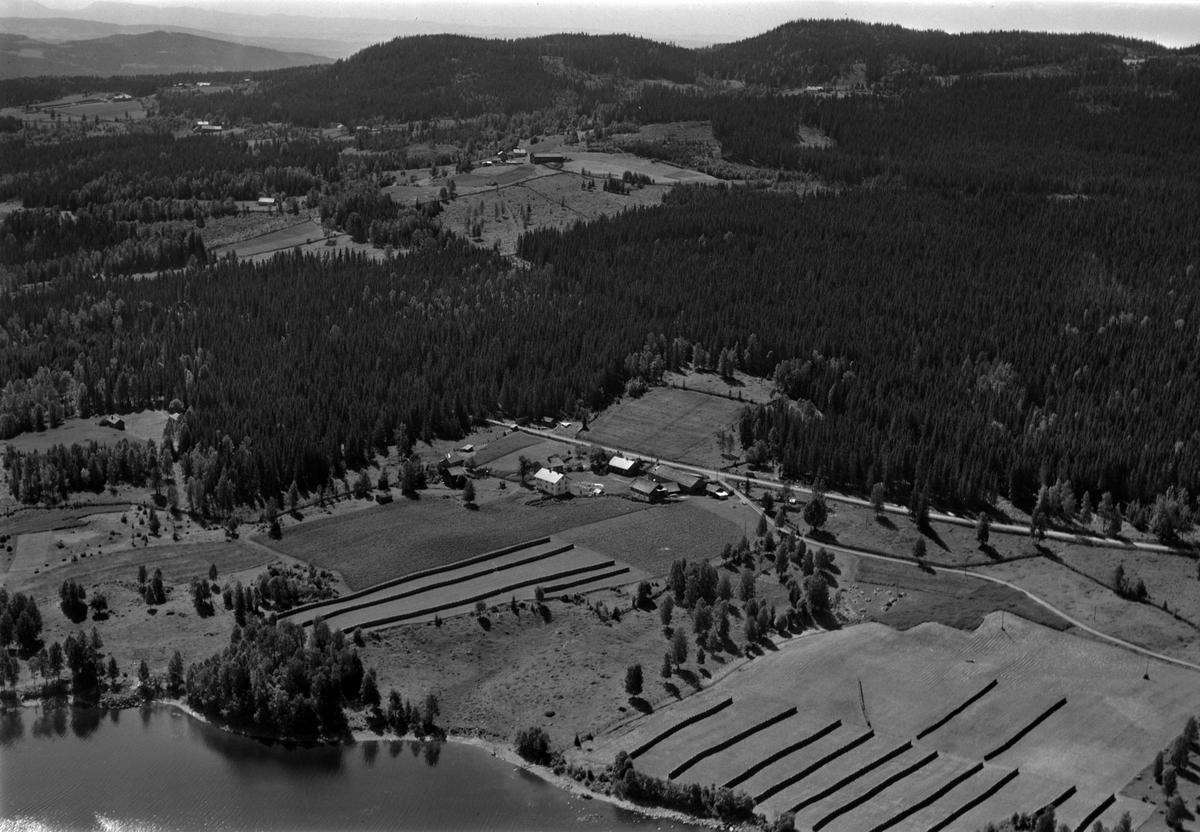 Widerøes Flyveselskap A/S, Flyfoto av Storvelta gard, Næroset, Ringsaker.