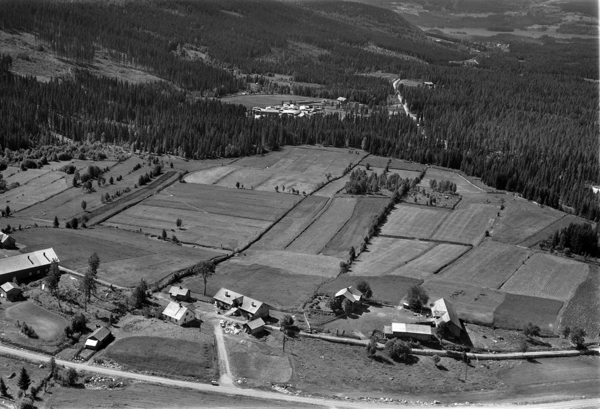 Widerøes Flyveselskap A/S, Flyfoto av Lindberg vestre, Næroset, Ringsaker.