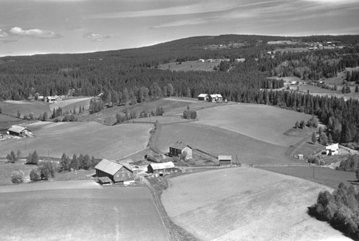 Widerøes Flyveselskap A/S, Flyfoto av Mauset, Nybygda, Ringsaker.