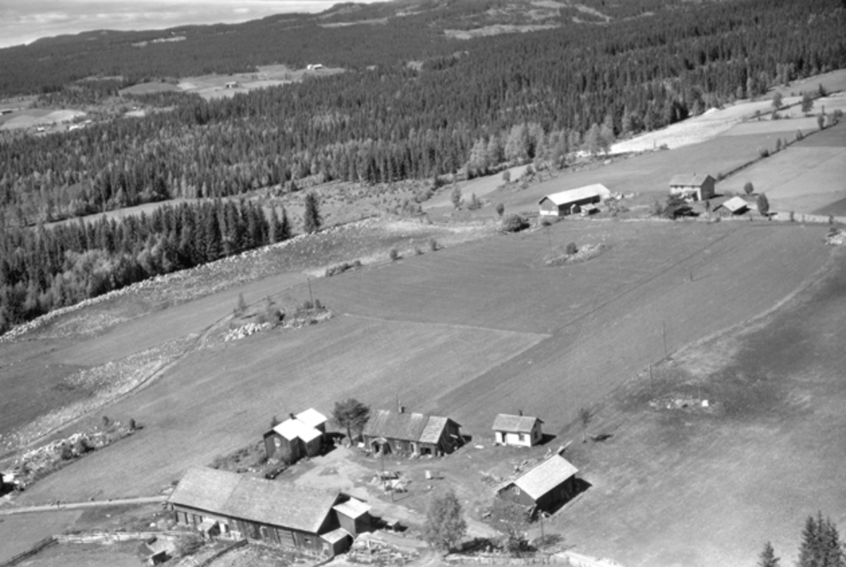 Widerøes Flyveselskap A/S, Flyfoto av ukjent gardsbruk, Ringsaker.