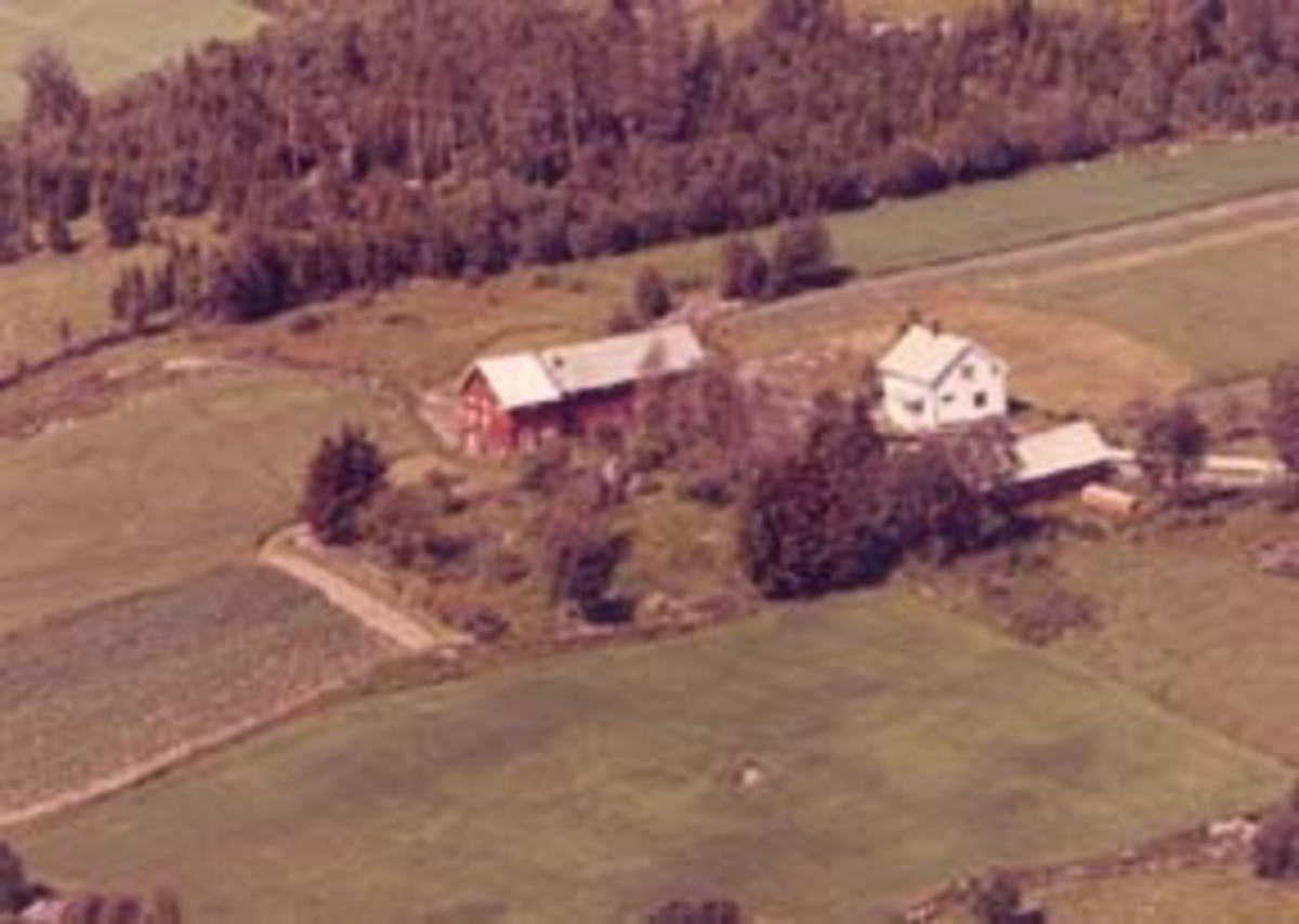 Widerøes Flyveselskap A/S, Torgerhagen, Furnes, flyfoto. Marthe f. Husom og Ivar Hegsvold bodde her.