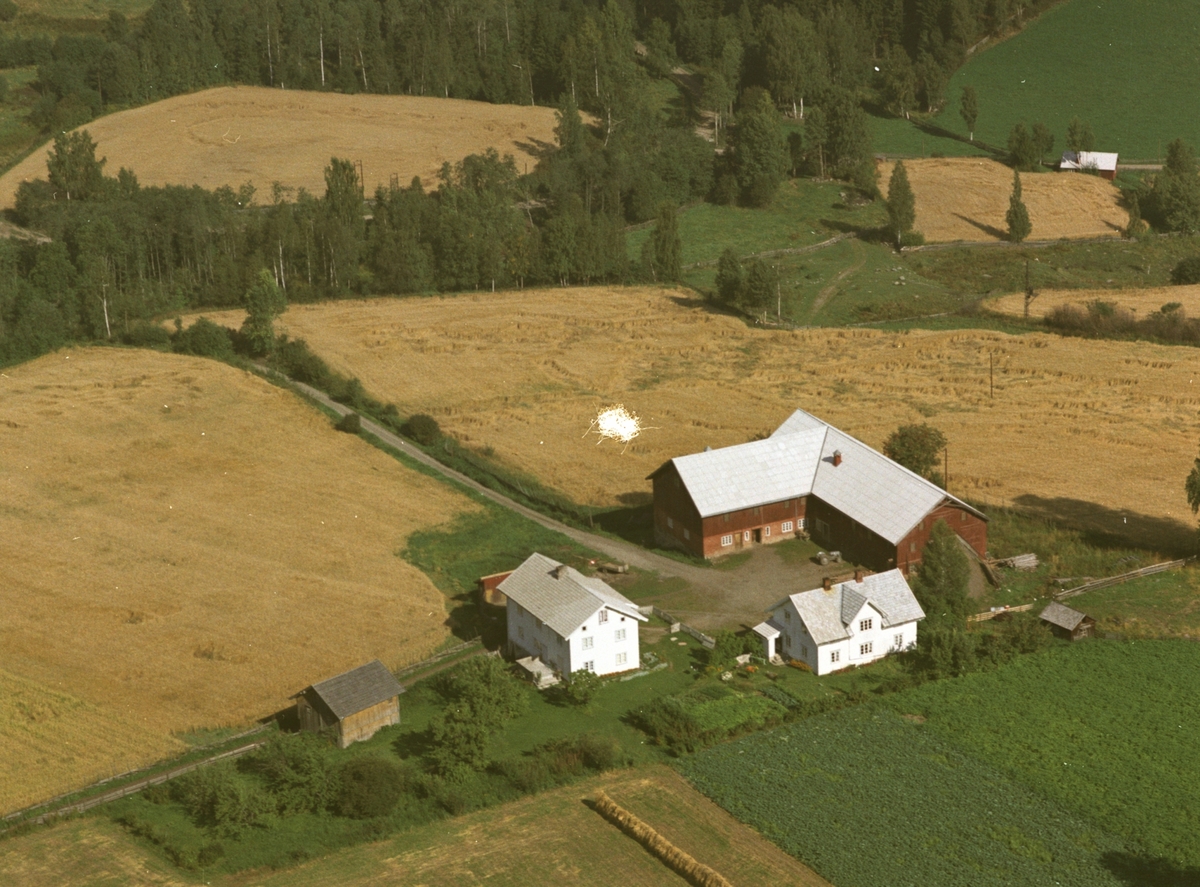 Widerøes Flyveselskap A/S, Flyfoto, Austby gard, Stensengdalen, Ringsaker.