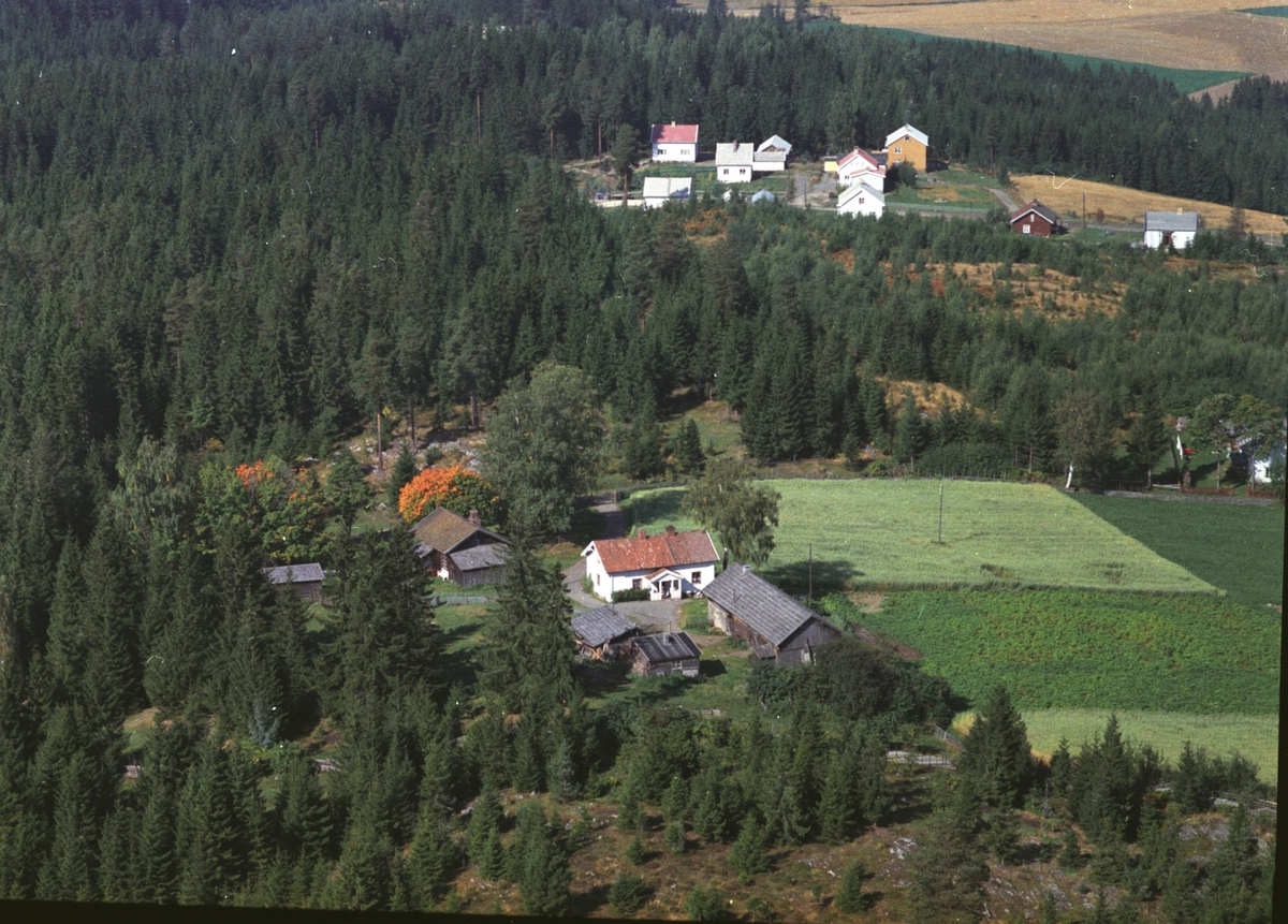 Widerøes Flyveselskap A/S, Flyfoto, Bakken, bolig, Gaupen, Ringsaker.