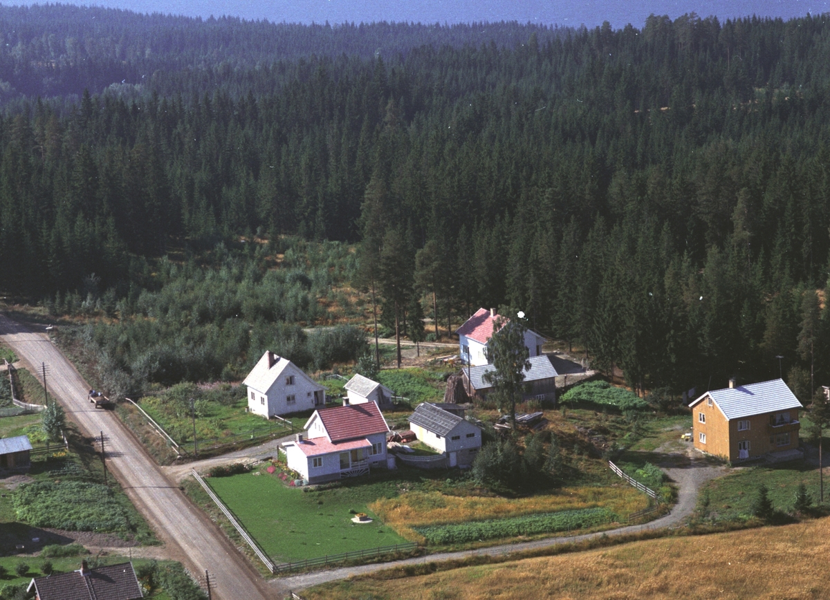 Widerøes Flyveselskap A/S, Flyfoto, Flintskallhaugen, Gaupen, Ringsaker.