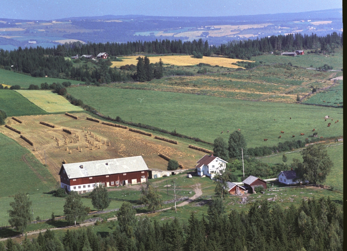Widerøes Flyveselskap A/S, Flyfoto, Snilsberg gard, Gaupen, Ringsaker.