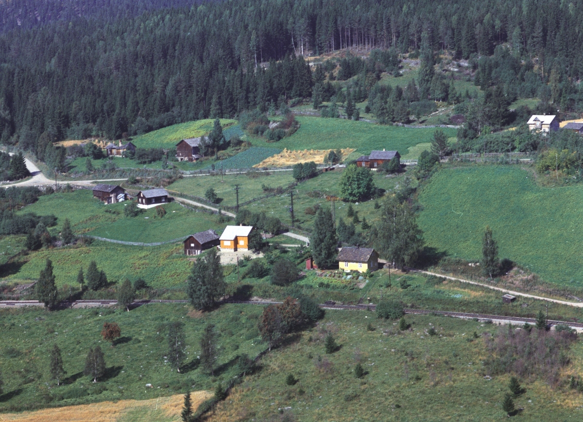 Widerøes Flyveselskap A/S, Flyfoto, Bjørkli, Kjosdalen, Ringsaker.